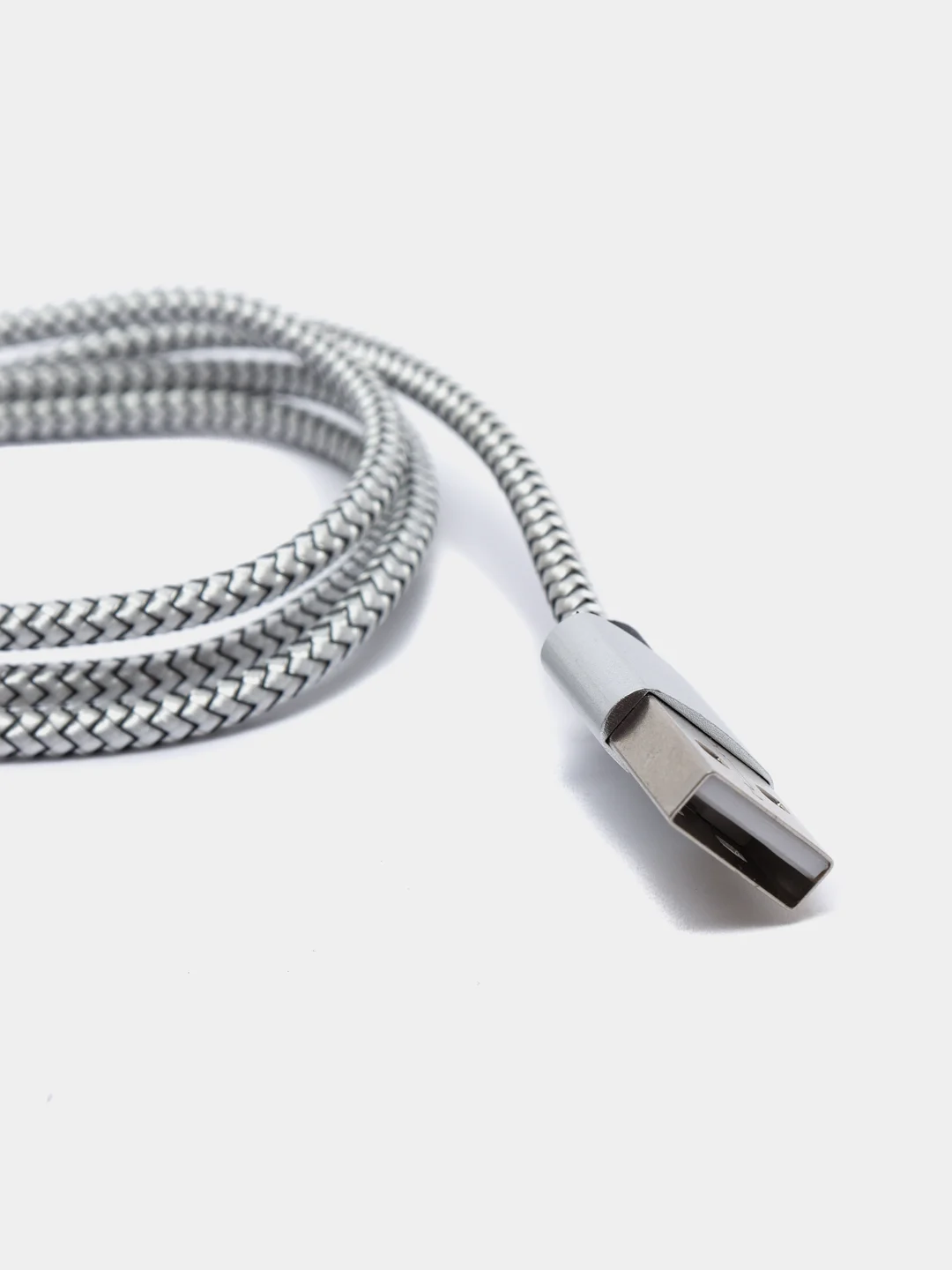 Серебряный кабель магнитный для зарядки телефона Apple Lightning, Type-C, Micro-USB