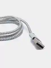 Серебряный кабель магнитный для зарядки телефона Apple Lightning, Type-C, Micro-USB