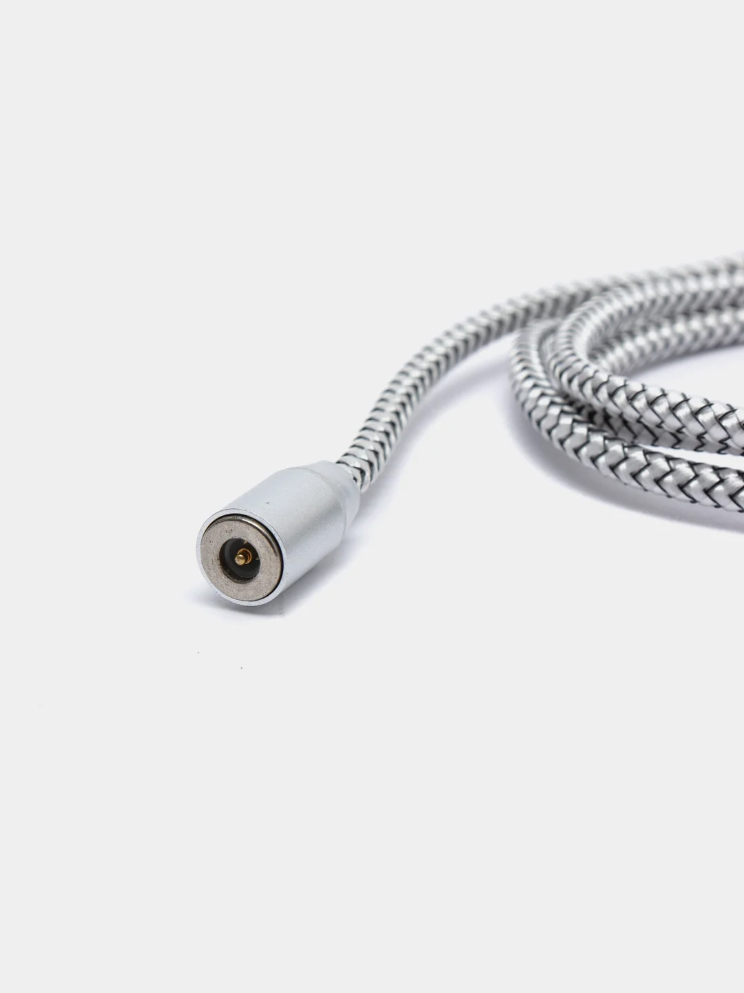 Серебряный кабель магнитный для зарядки телефона Apple Lightning, Type-C, Micro-USB