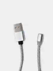 Серебряный кабель магнитный для зарядки телефона Apple Lightning, Type-C, Micro-USB