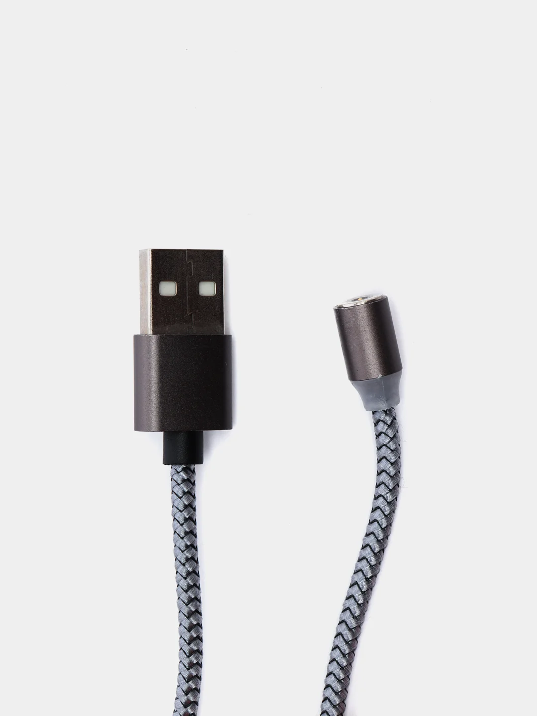 Серый кабель магнитный для зарядки телефона Apple Lightning, Type-C, Micro-USB