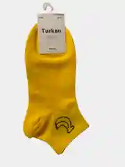 Желтый носки с принтом "Фрукты"