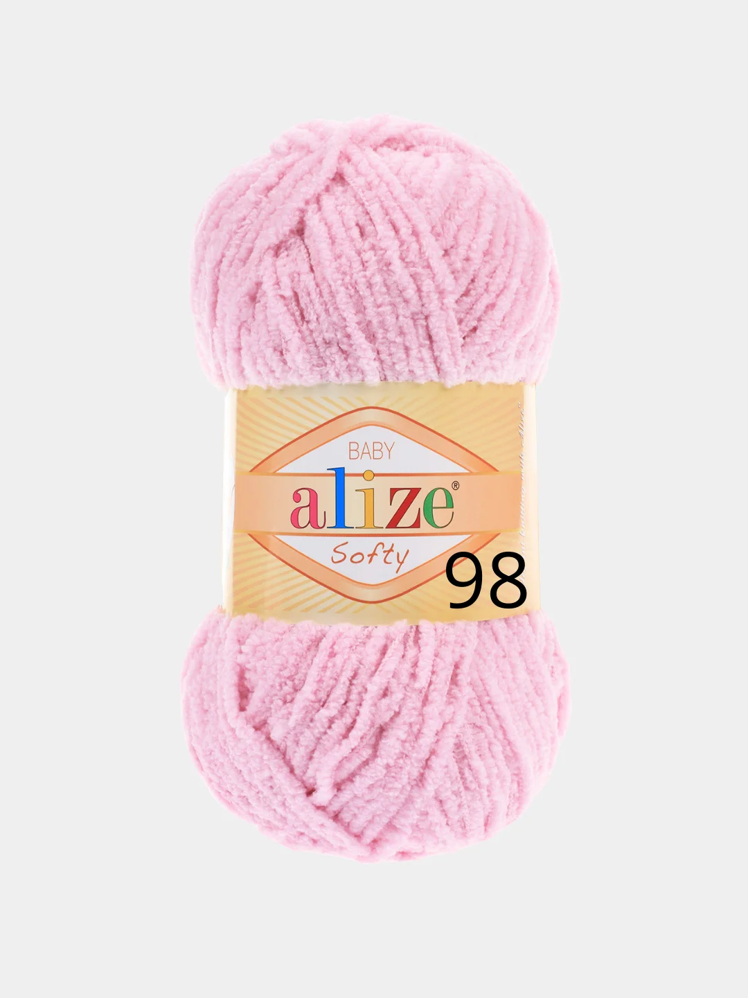 Розовый пряжа Alize Softy, 50 г 115 м, 100% полиэстер
