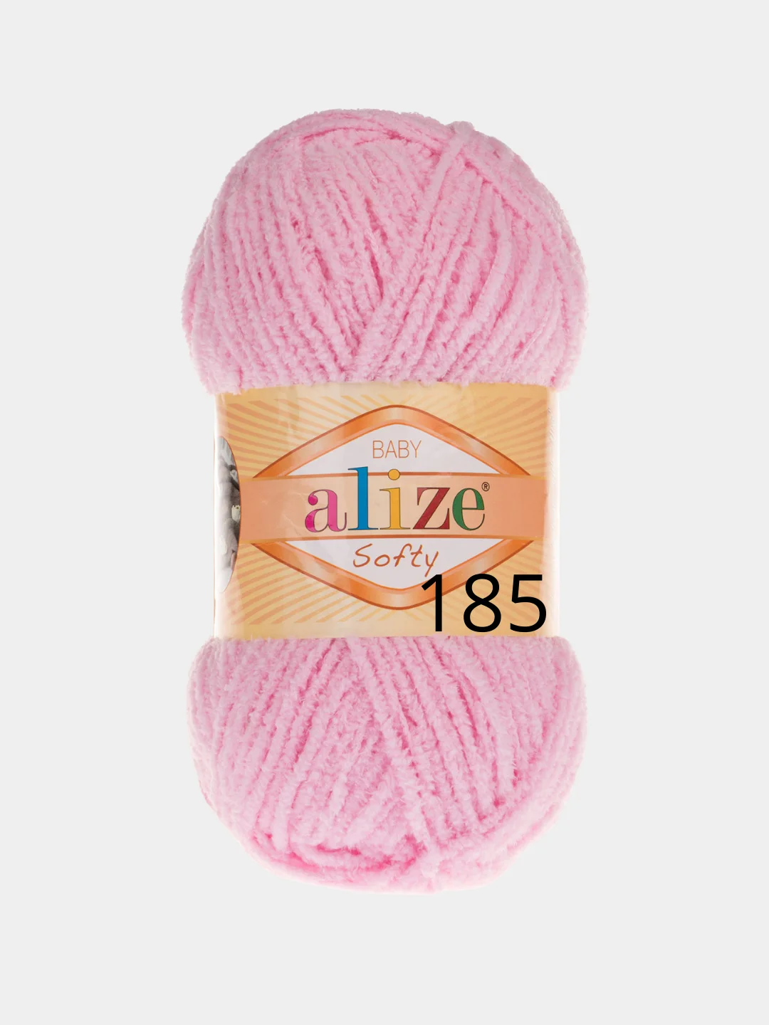 Тёмно-розовый пряжа Alize Softy, 50 г 115 м, 100% полиэстер