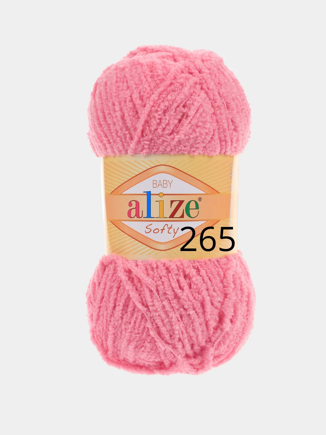 Кораллово-розовый пряжа Alize Softy, 50 г 115 м, 100% полиэстер