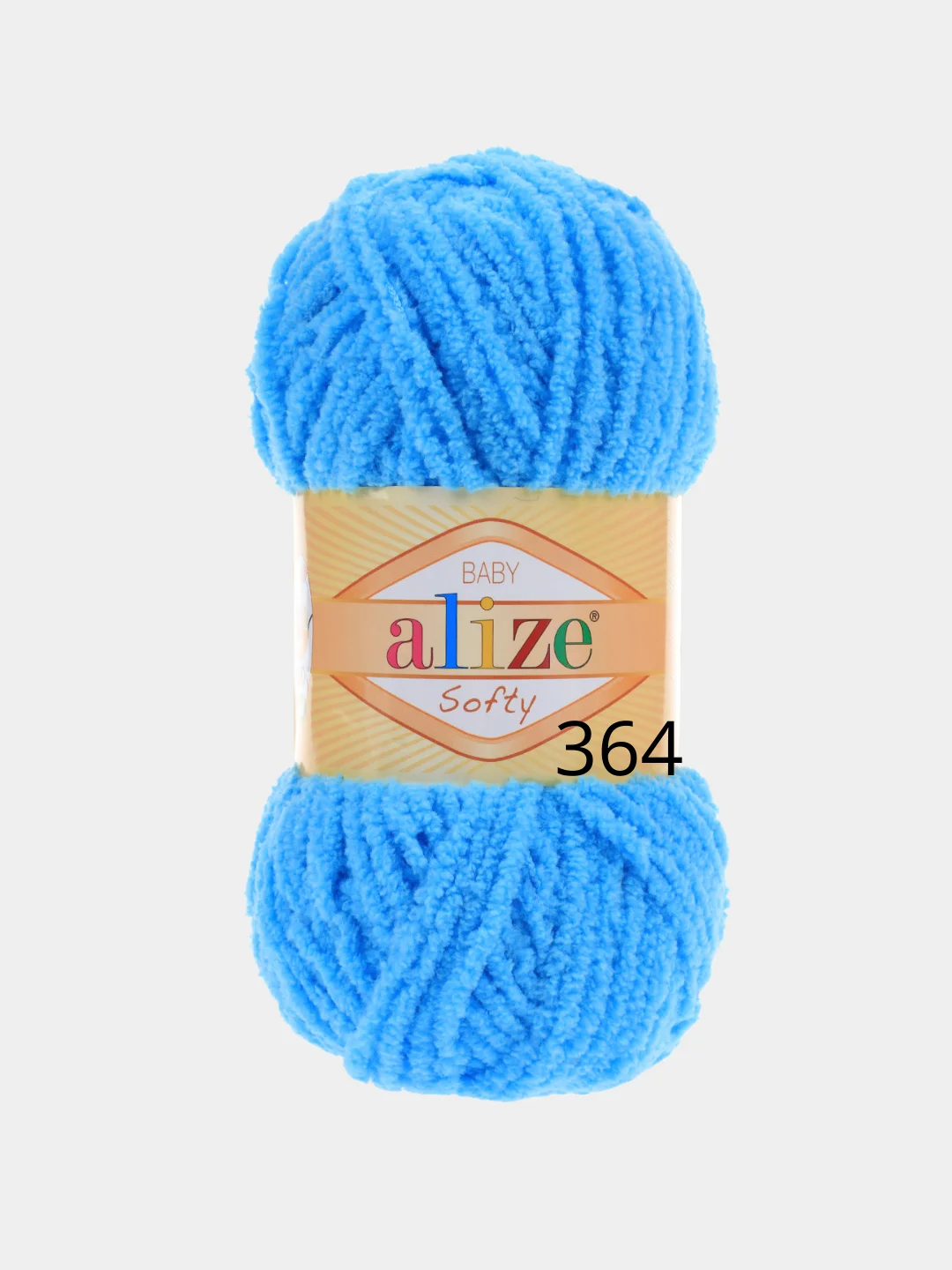 Лазурный пряжа Alize Softy, 50 г 115 м, 100% полиэстер