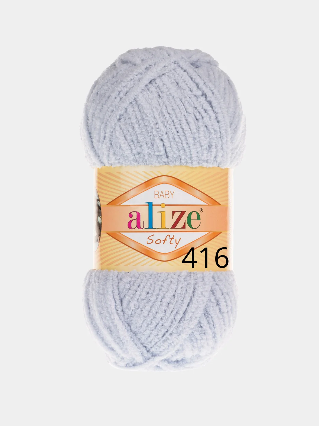 Серый пряжа Alize Softy, 50 г 115 м, 100% полиэстер