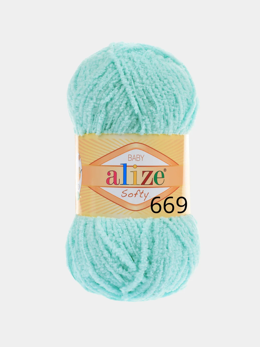 Бирюзовый пряжа Alize Softy, 50 г 115 м, 100% полиэстер