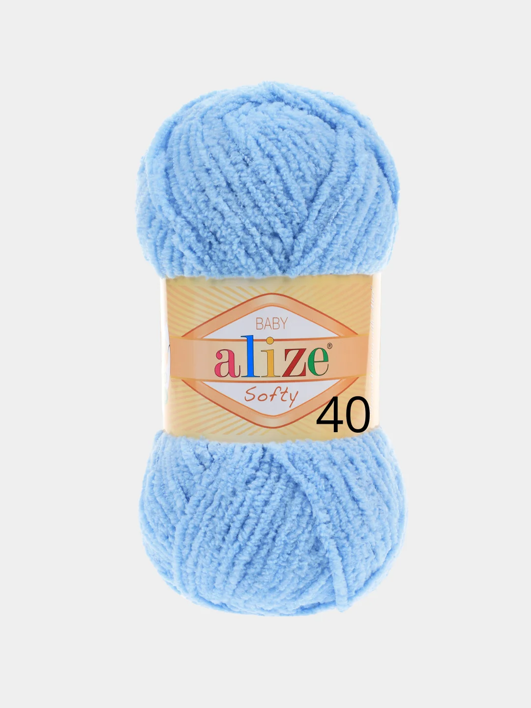 Небесно-голубой пряжа Alize Softy, 50 г 115 м, 100% полиэстер