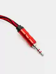 Красный аудио кабель AUX jack 3.5 мм аудиокабель аукс плетеный шнур 1.5м