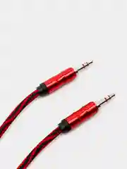 Красный аудио кабель AUX jack 3.5 мм аудиокабель аукс плетеный шнур 1.5м