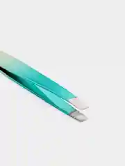 Бирюзовый пинцет для бровей профессиональный косметический скошенный край, 12 расцветок