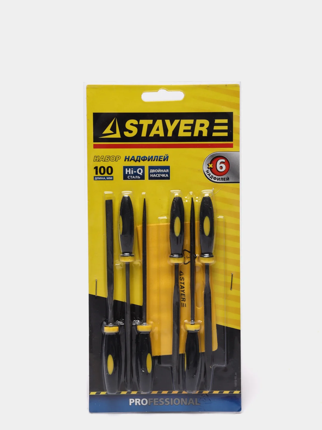 Набор надфилей STAYER 6 штук, 150 мм, в чехле, с двухкомпонентной ручкой