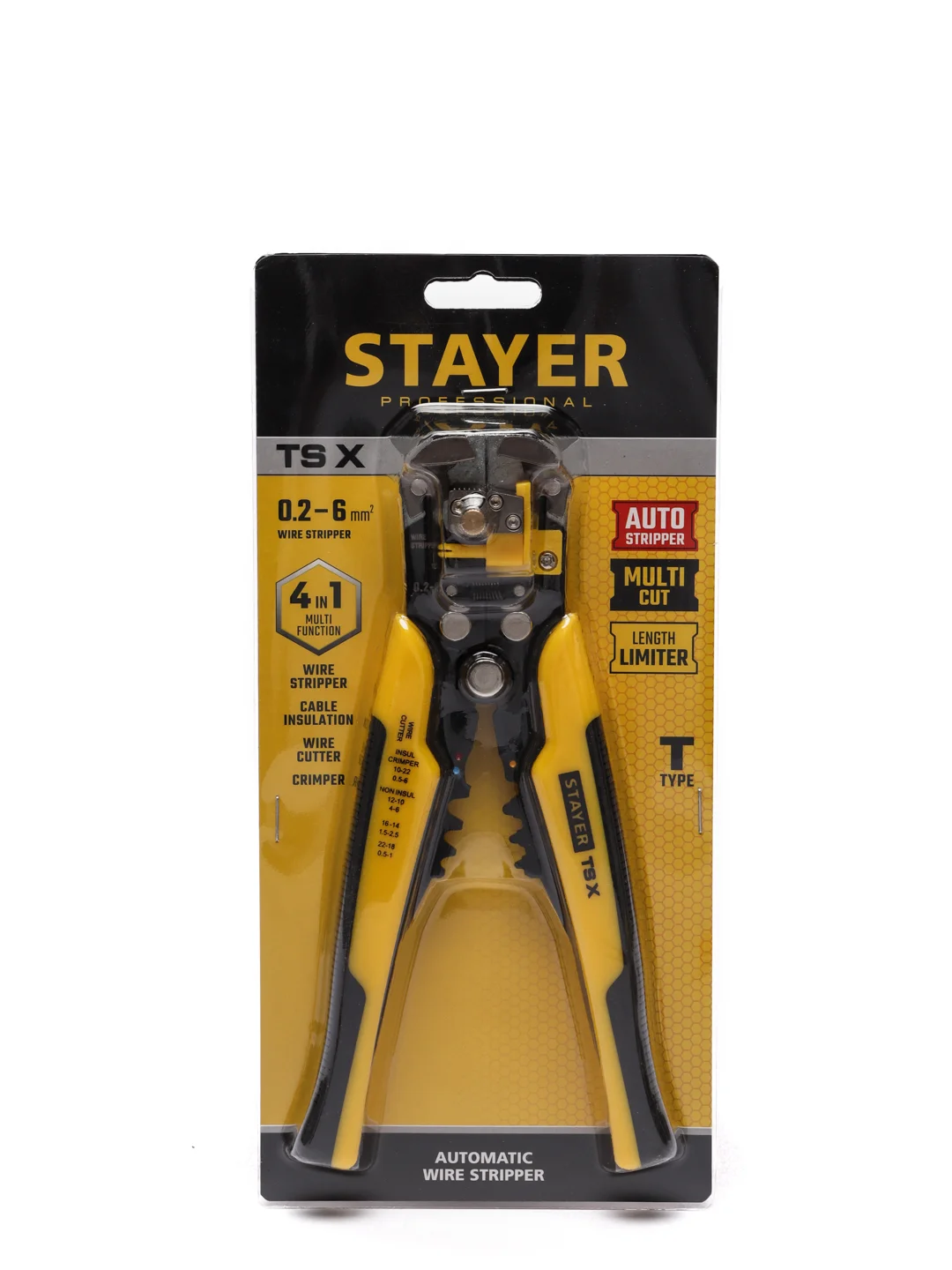Съемник изоляций (стриппер) STAYER TS-X  0,2 - 6 мм2 автоматический