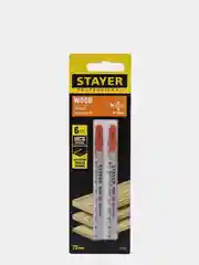 Пилка полотно для лобзика STAYER  дерево, фанера, ДСП, ламинат 2шт