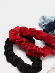 Черный резинки для волос, разноцветные, тканевые