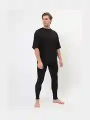 Черный термокальсоны мужские, трехслойные, хлопок