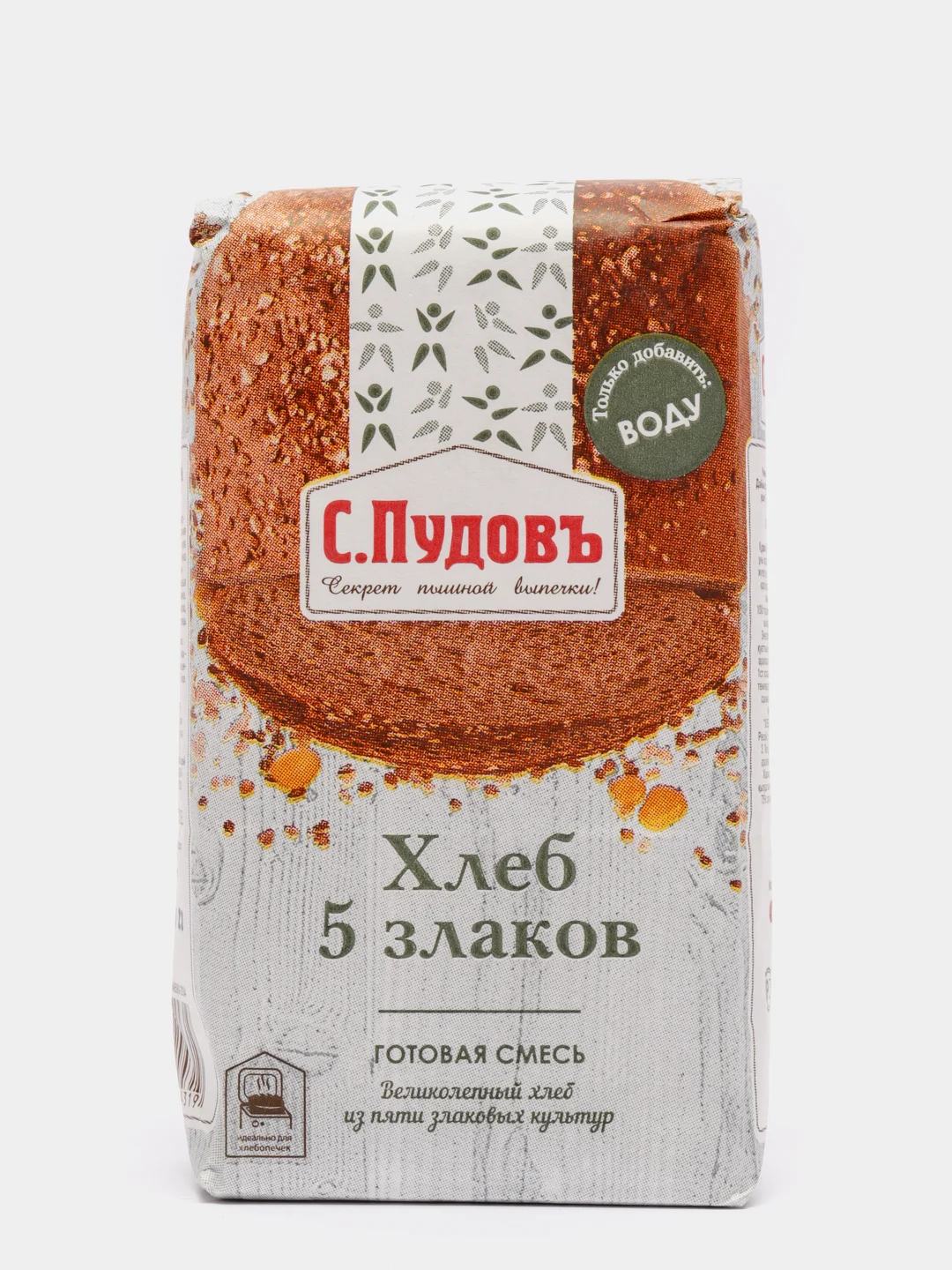 Готовая хлебная смесь С.Пудовъ "Хлеб 5 злаков", 500 г