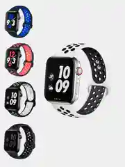 Белый спортивный силиконовый ремешок для Apple Watch 38 / 40 / 42 / 44 мм