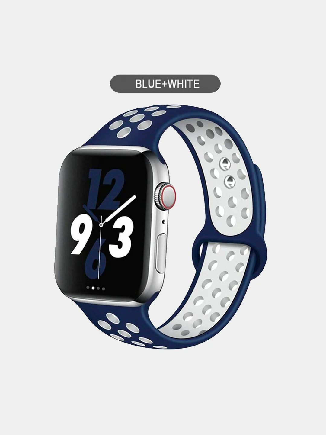 Синий спортивный силиконовый ремешок для Apple Watch 38 / 40 / 42 / 44 мм