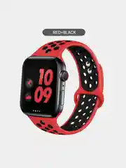 Красный спортивный силиконовый ремешок для Apple Watch 38 / 40 / 42 / 44 мм