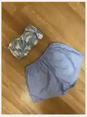 Голубой женская пижама хлопковая