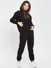 Черный спортивный женский костюм