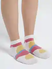 Белый цветные носки короткие