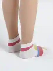 Белый цветные носки короткие