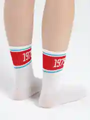 Зеленый носки с надписями белые
