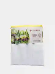 Тюль "Лен", 300*260 см., белый с серебром