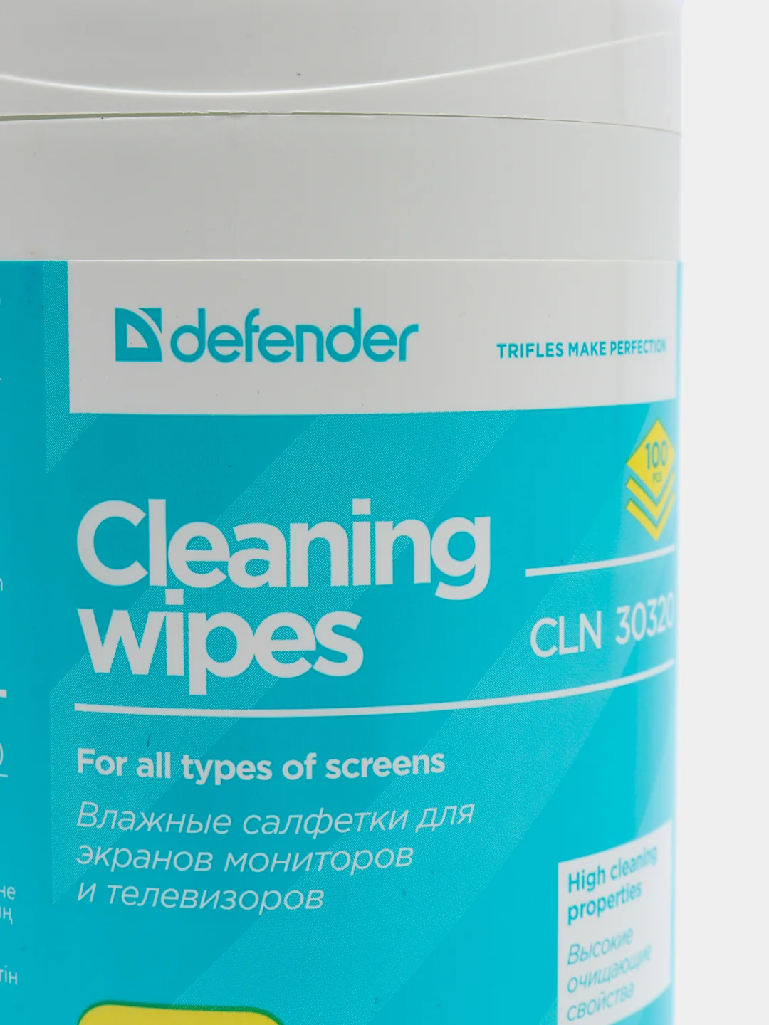 Салфетки в тубе для мониторов всех типов, Defender CLN 30320, 100 штук