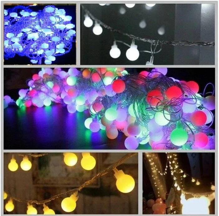 Светодиодная гирлянда "Лампочки", 40 LED, 20 LED, 10  LED