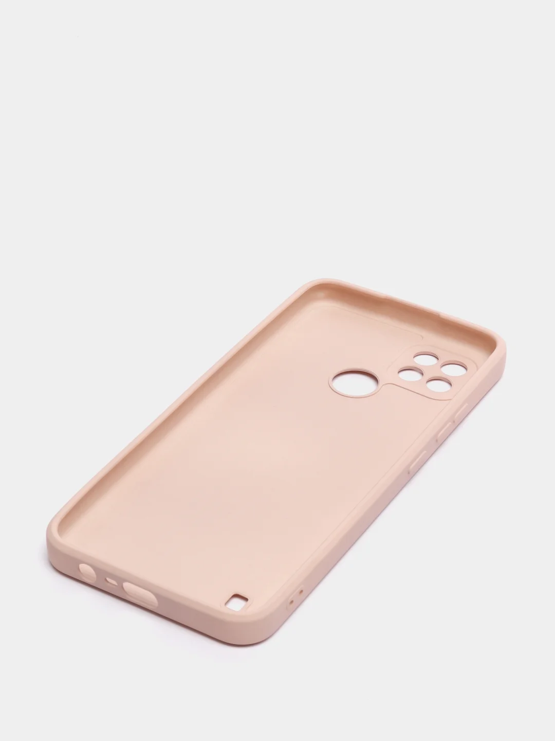 Бежевый чехол силиконовый матовый на Realme C21
