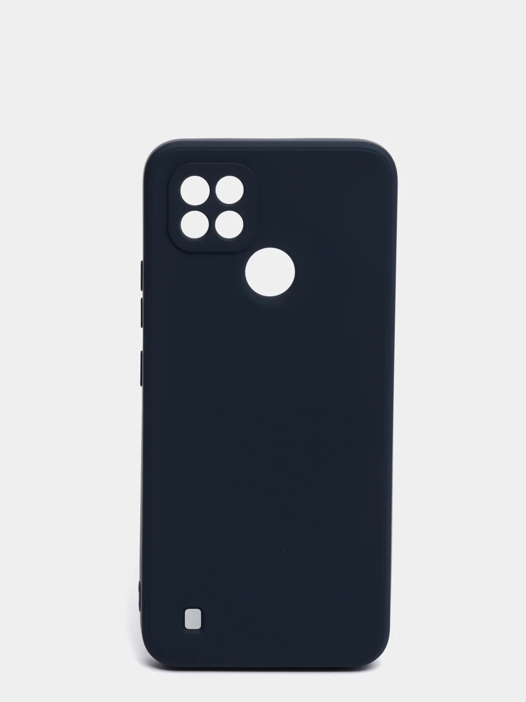 Синий меланж чехол силиконовый матовый на Realme C21
