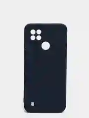 Синий меланж чехол силиконовый матовый на Realme C21