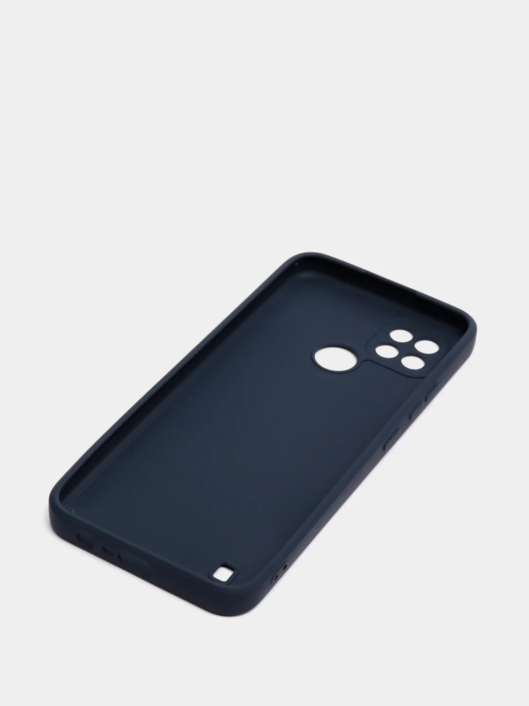 Синий меланж чехол силиконовый матовый на Realme C21