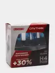 Автолампа H4 12V 60/55W P45t 2-конт XENON WHITE+30 4500К СПУТНИК SKYWAY S09101042