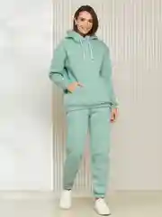 Бирюзовый спортивный женский костюм