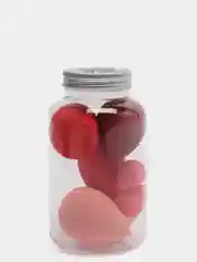 Спонж для макияжа в банке розовый 7 штук