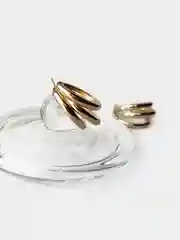Серьги тройные кольца, сережки конго