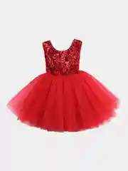 Нарядное платье для девочки с пайетками