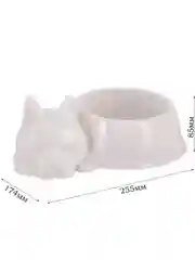 Миска для кошек, котят 0.5 л, пластик, белая