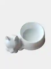 Миска для кошек, котят 0.5 л, пластик, белая
