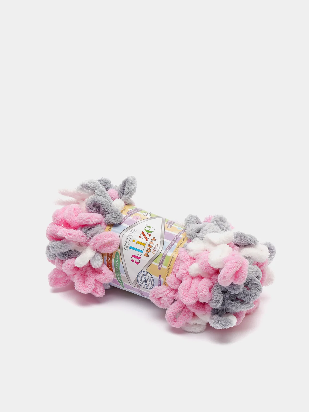 Пудровый пряжа Alize Puffy Color 100% Микрополиэстер 100г  9м