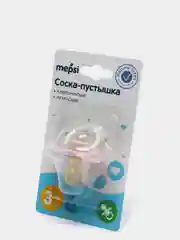 Розовый соска-пустышка латексная 3+ мес MEPSI 0322