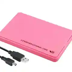 Розовый внешний корпус для жесткого диска HDD 2,5" USB 2.0