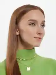 Многослойное ожерелье с геометрическим декором