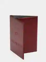 Багровый обложка для автодокументов и паспорта из экокожи