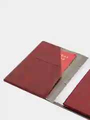 Багровый обложка для автодокументов и паспорта из экокожи